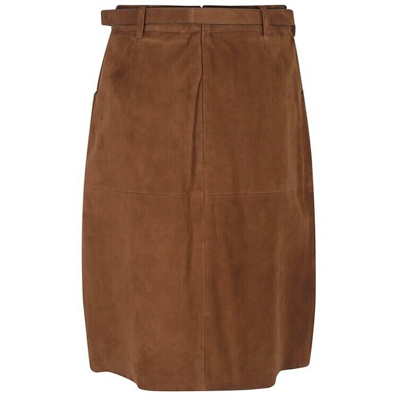 Max Mara Trapezoid Suede Midi Skirt - NWT - Picture 3 of 3